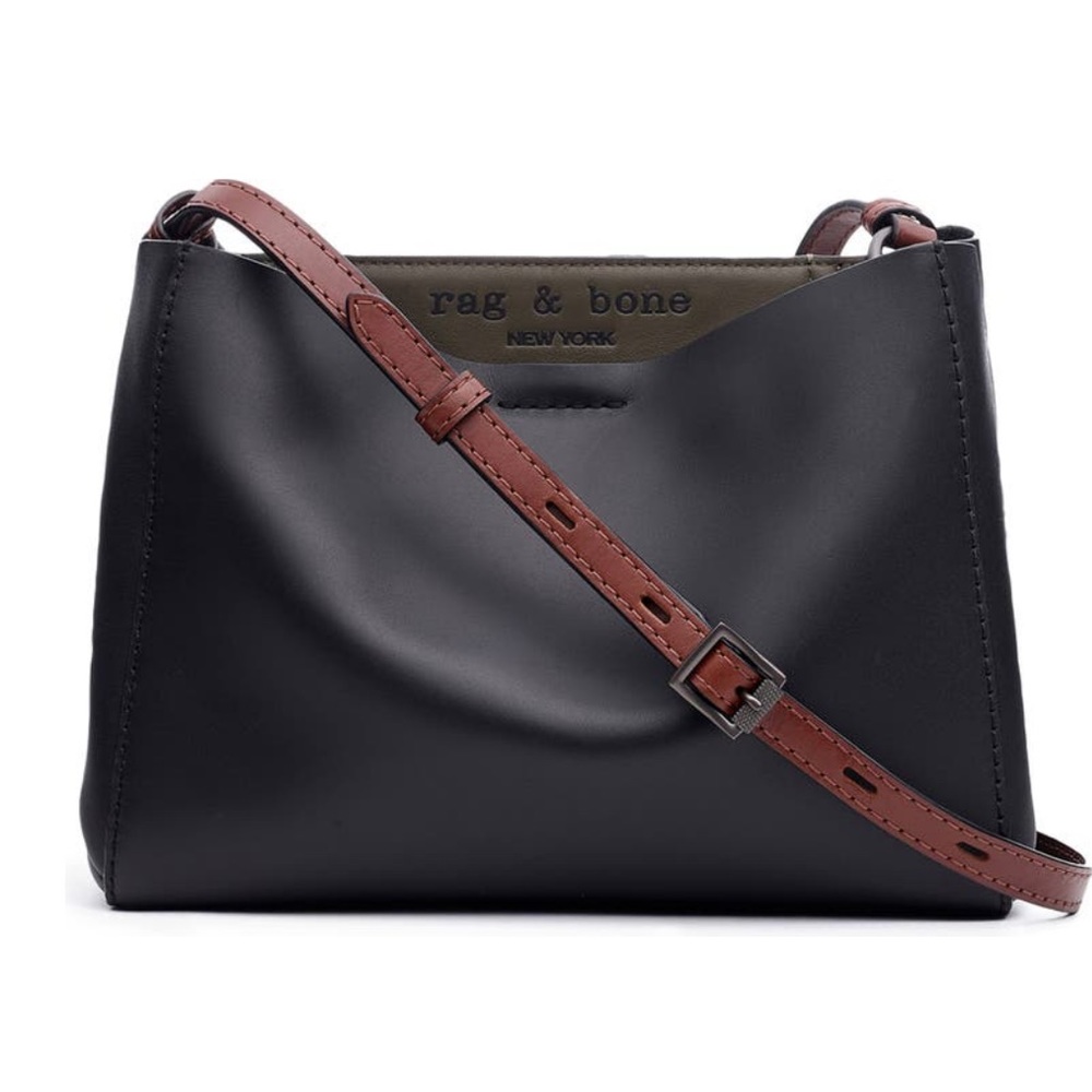Rag & Bone Passenger Leather Black Crossbody Bag